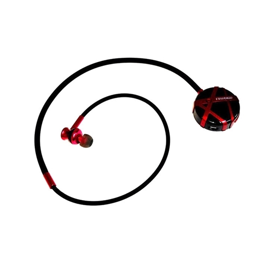 Fineblue FL-C7 Bluetooth V5 Headset Αντικλεπτικά Ακουστικά με Μικρόφωνο - Χρώμα: Μαύρο - Κόκκινο