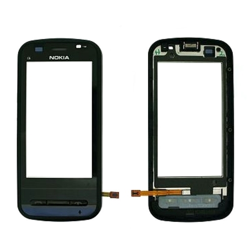 Picture of Touch Screen With Frame for Nokia C6-00 - Color: Black