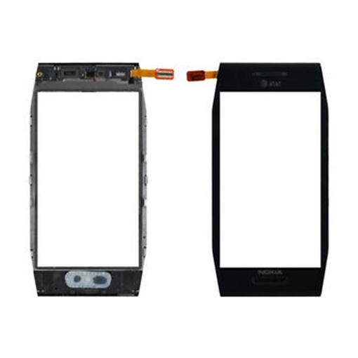 Μηχανισμός Αφής Touch Screen με Πλαίσιο για Nokia X7 - Χρώμα: Μαύρο