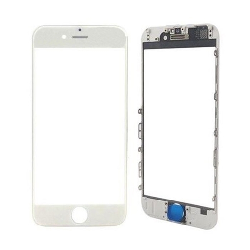Τζαμάκι οθόνης Lens για iPhone 6G με Frame Bezel - Χρώμα: Λευκό