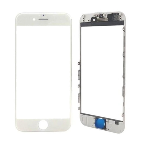 Τζαμάκι οθόνης Lens για iPhone 6 Plus με Frame Bezel - Χρώμα: Λευκό
