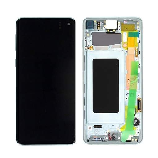 Γνήσια Οθόνη LCD με Μηχανισμό Αφής για Samsung G973F Galaxy S10 - Χρώμα: Πράσινο