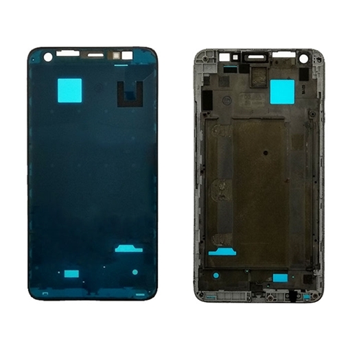 Μπροστινό Πλαίσιο Οθόνης LCD Front Frame για Huawei Honor 3X / Ascend G750 - Χρώμα: Μαύρο