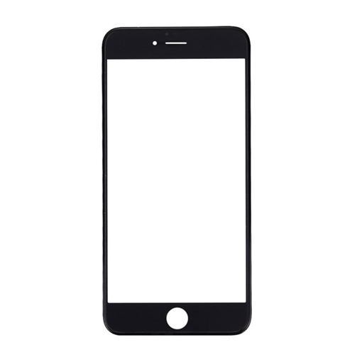 Τζαμάκι Οθόνης Lens για iPhone 6 Plus με Frame Bezel - Χρώμα: Μαύρο