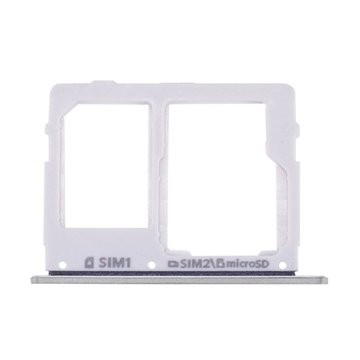Εικόνα της Υποδοχή Κάρτας Dual SIM και SD (SIM Tray) για Samsung Galaxy C5 C5000 / C7 C7000 - Χρώμα: Ασημί