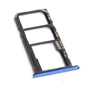 Picture of SIM Tray Dual SIM and SD for Huawei Y6 2018/Y6 Prime 2018 - Color:Blue