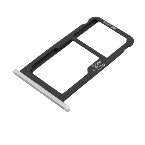 Υποδοχή Κάρτας Dual SIM και SD (SIM Tray) για Huawei Honor 6C/Nova Smart - Χρώμα: Ασημί