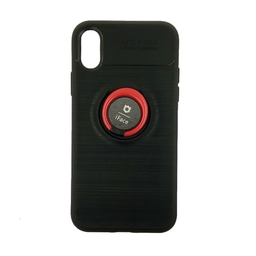 Θήκη Πλάτης iFace Με Βάση Στήριξης για Apple iPhone X/XS - Χρώμα: Μαύρο - Κόκκινο