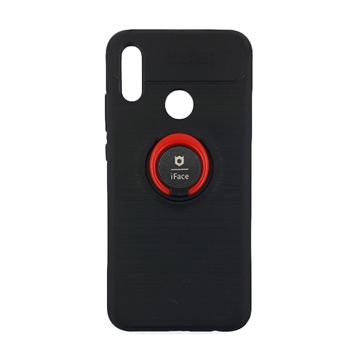 Θήκη Πλάτης iFace Με Βάση Στήριξης για Huawei P Smart 2019 POT-LX1 - Χρώμα: Μαύρο - Κόκκινο