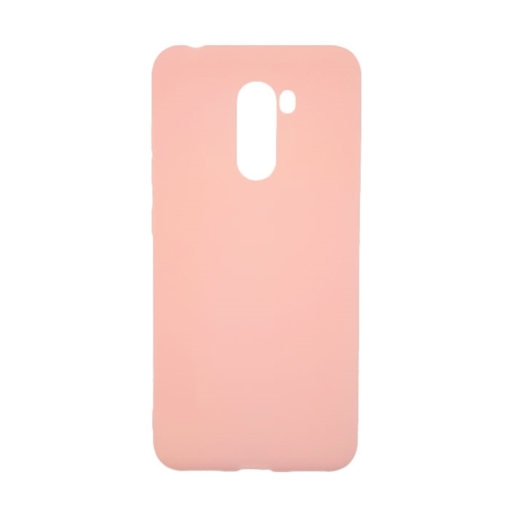 Θήκη Πλάτης Σιλικόνης Candy Color για Xiaomi Pocophone F1 - Χρώμα: Χρυσό Ροζ