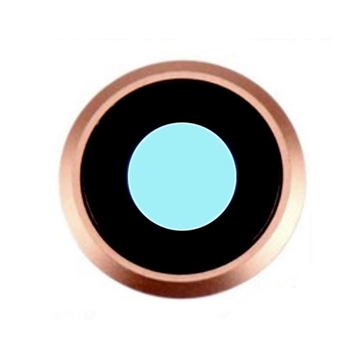 Εικόνα της Τζαμάκι κάμερας (camera lens) με Πλαίσιο για Apple iPhone 7/iPhone 8 - Χρώμα: Χρυσό