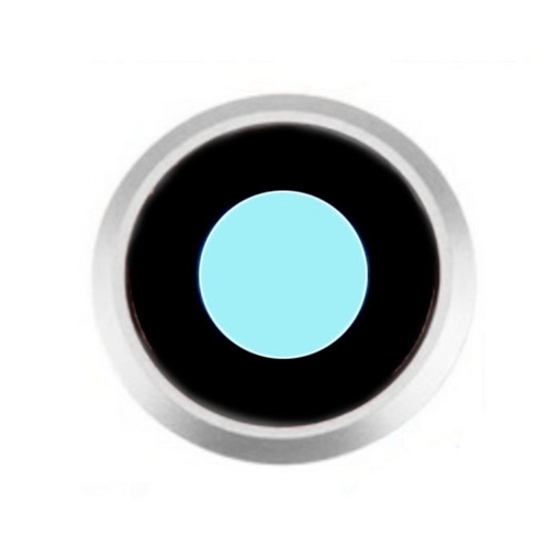 Τζαμάκι κάμερας (camera lens) με Πλαίσιο για Apple iPhone 7/iPhone 8 - Χρώμα: Ασημί