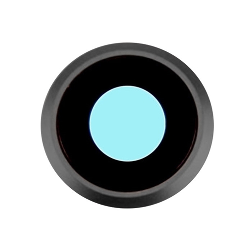 Τζαμάκι κάμερας (camera lens) με Πλαίσιο για Apple iPhone 7/iPhone 8 - Χρώμα: Μαύρο