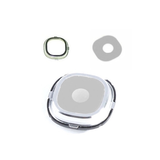 Τζαμάκι κάμερας (Camera Lens) με Πλαίσιο για Samsung Galaxy S4 i9505 - Χρώμα: Λευκό