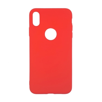 Θήκη Πλάτης Σιλικόνης για Apple iPhone XS Max - Χρώμα: Κόκκινο