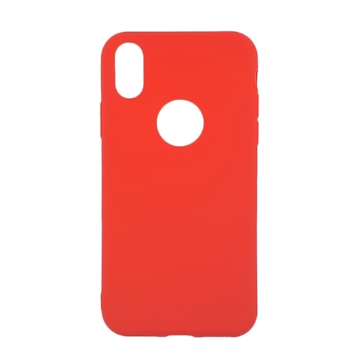 Θήκη Πλάτης Σιλικόνης για Apple iPhone X - Χρώμα: Κόκκινο