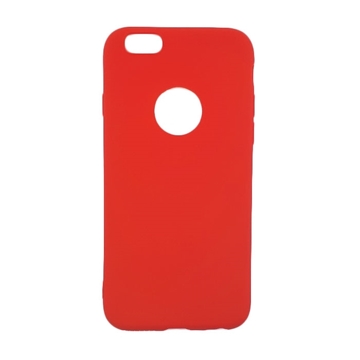 Θήκη Πλάτης Σιλικόνης για Apple iPhone 6 - Χρώμα: Κόκκινο