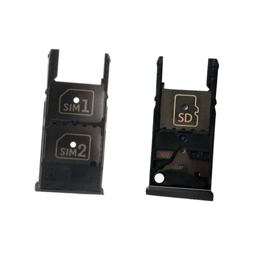 Υποδοχή Κάρτας Dual SIM και SD Tray για Motorola XT1572 Moto X Style - Χρώμα: Μαύρο