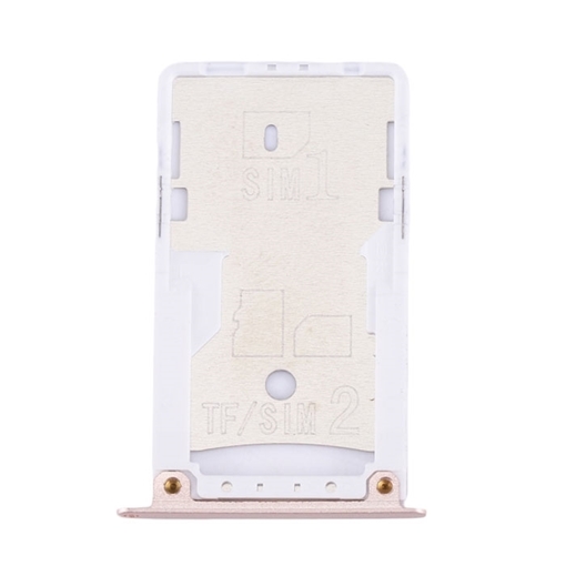 Υποδοχή κάρτας Dual SIM και SD Tray για Xiaomi Redmi 4X - Χρώμα: Χρυσό