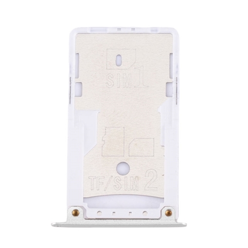 Υποδοχή κάρτας Dual SIM και SD Tray για Xiaomi Redmi 4X - Χρώμα: Ασημί