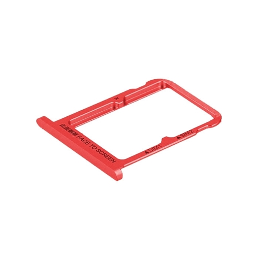 Υποδοχή κάρτας Dual SIM Tray για Xiaomi MI A2 / 6X - Χρώμα: Κόκκινο