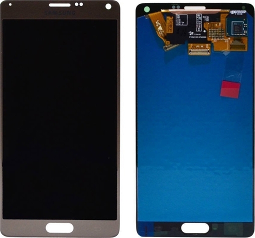 Γνήσια Οθόνη LCD με Μηχανισμό Αφής για Samsung N910F Galaxy Note 4 - Χρώμα: Χρυσό