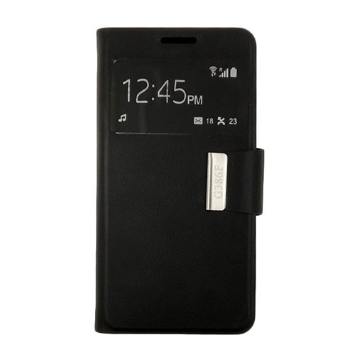 Θήκη Βιβλίο Stand με Παράθυρο για Samsung Galaxy Core LTE G386F - Χρώμα: Μαύρο