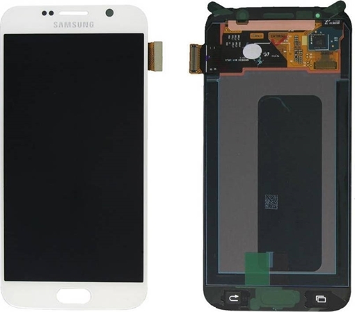 Γνήσια Οθόνη LCD με Μηχανισμό Αφής για Samsung G920F Galaxy S6 - Χρώμα: Λευκό