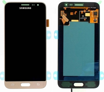 Εικόνα της Γνήσια Οθόνη LCD με Μηχανισμό Αφής για Samsung Galaxy J3 2016 J320F GH97-18414B - Χρώμα: Χρυσό