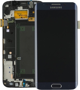 Γνήσια Οθόνη LCD με Μηχανισμό Αφής για Samsung G925F Galaxy S6 Edge - Χρώμα: Μαύρο