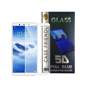Προστασία Οθόνης Tempered Glass 5D Full Cover Full Glue 0.3mm για Samsung A530F Galaxy A8 2018 - Χρώμα: Λευκό