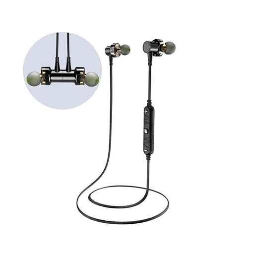 Awei X660BL Magnetic Waterproof Sports Earphones Bluetooth V4.2 Dual Dynamic Drivers Headset Ασύρματα Ακουστικά - Χρώμα: Μαύρο