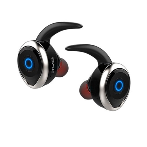 Awei T1 Waterproof Ear-Hook Twin Headphones Bluetooth V4.2 Ασύρματα Ακουστικά - Χρώμα: Ασημί