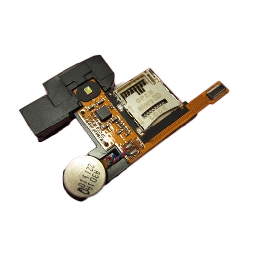 Υποδοχή Κάρτας Μνήμης και Μηχανισμός Δόνησης / SD Card Holder and Vibration Motor Flex για LG GM360