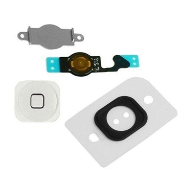 Εικόνα της Κεντρικό Κουμπί και Καλωδιοταινία και Λαστιχάκι / Home Button and Flex and Rubber για iPhone 5 - Χρώμα: Λευκό
