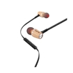 Awei ES-80TY Wired Wooden Dynamic Earphones Headset Ενσύρματα Ακουστικά - Χρώμα: Ασημί