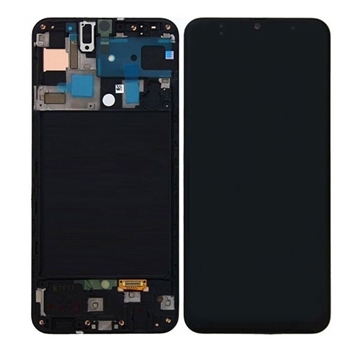 Picture of Original LCD Complete with Frame for Samsung Galaxy A50 A505F - Color: Black