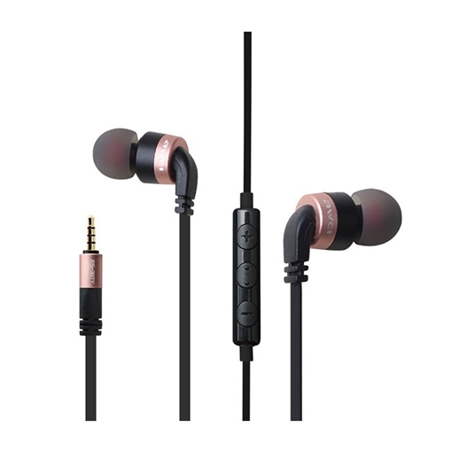 Awei ES-30TY Wired Earphones Stereo Headset Ενσύρματα Ακουστικά - Χρώμα: Χρυσό Ροζ