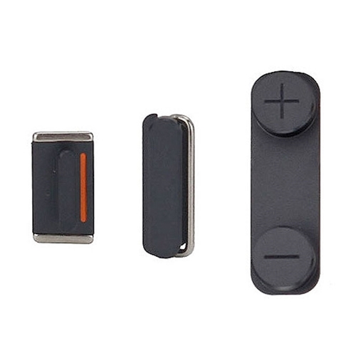 Σετ Κουμπιών 3Σε1 / Buttons Set για iPhone 5S - Χρώμα: Μαύρο