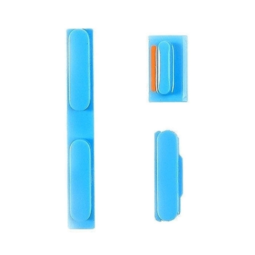 Σετ Κουμπιών 3 Σε 1 / Buttons Set για iPhone 5C - Χρώμα: Μπλε
