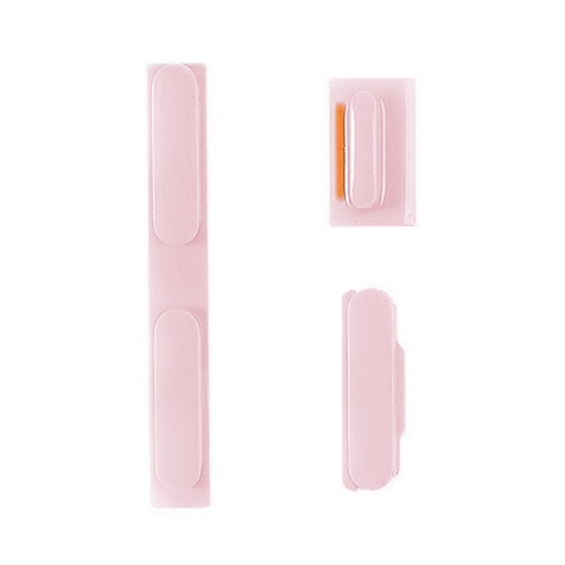 Σετ Κουμπιών 3 Σε 1 / Buttons Set για iPhone 5C - Χρώμα: Ροζ