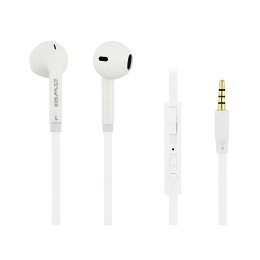 Awei ES-15Hi Wired Earphones Stereo Headset Ενσύρματα Ακουστικά - Χρώμα: Λευκό