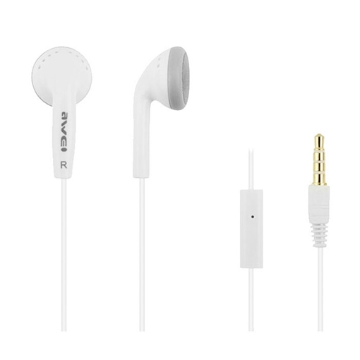 Awei ES11i Wired Earphones Stereo Headset Ενσύρματα Ακουστικά - Χρώμα: Λευκό