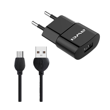 Awei C-831 Φορτιστής USB/Micro USB Fast Charging Charger and Data Cable - Χρώμα: Μαύρο