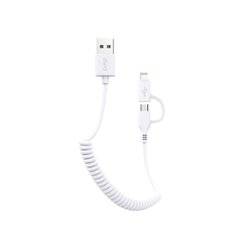 Awei CL-53 Καλώδιο Φόρτισης Micro USB/Lightning Fast Multi Charging Cable - Χρώμα: Λευκό