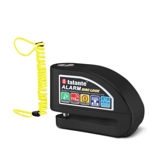 Falante FS: 8303 Αδιάβροχη Κλειδαριά Δισκοφρένου με Συναγερμό Waterproof Alarm Disc Lock - Χρώμα: Μαύρο