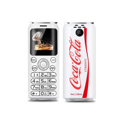 Satrend K8 Mini Κινητό Wireless Dialer Mini Phone Coca Cola - Χρώμα: Λευκό
