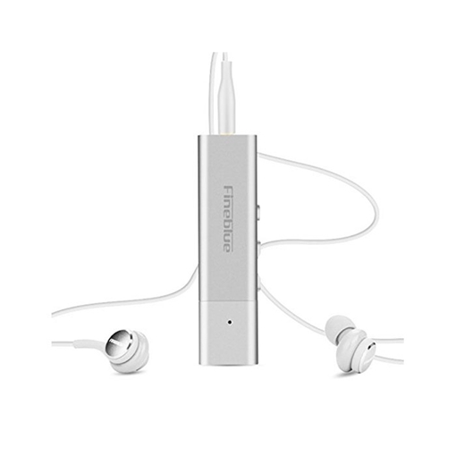 Fineblue W699 Ασύρματα Ακουστικά με Δέκτη Ήχου Wireless Bluetooth V4.0+EDR Clip Collar Type Audio Receiver - Χρώμα: Λευκό