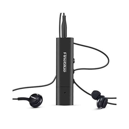 Fineblue W688 Ασύρματα Ακουστικά με Δέκτη Ήχου Wireless Bluetooth V4.0+EDR Clip Collar Type Audio Receiver - Χρώμα: Μαύρο