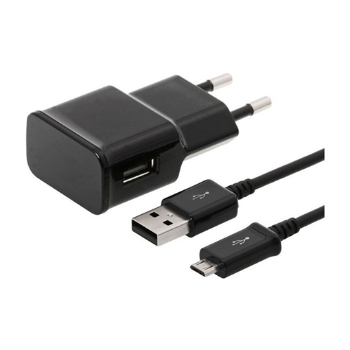 Πλήρης Φορτιστής USB με Καλώδιο Micro USB 1.2m 5V 2.0A - Χρώμα: Μαύρο